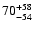 $\rm 70_{- 54 }^{+58 }$
