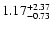 $\rm 1.17_{-0.73 }^{+2.37}$