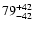 $\rm 79_{- 42 }^{+42 }$