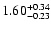 $\rm 1.60_{-0.23}^{+0.34}$
