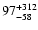 $\rm 97_{-58 }^{+312 }$