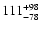 $\rm 111_{- 78 }^{+98 }$
