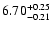$\rm 6.70_{-0.21}^{+0.25}$