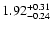 $\rm 1.92_{-0.24}^{+0.31}$
