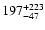 $\rm 197_{- 47 }^{+223 }$