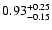 $\rm0.93_{-0.15}^{+0.25}$