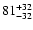 $\rm 81_{- 32 }^{+32 }$