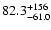 $\rm 82.3_{- 61.0}^{+156 }$