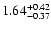 $\rm 1.64_{-0.37}^{+0.42}$