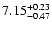 $\rm 7.15_{-0.47}^{+0.23}$