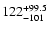 $\rm 122_{- 101 }^{+99.5 }$