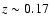 $z\sim0.17$