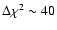 $\Delta\chi^{2}\sim40$