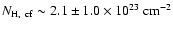 $N_{\rm H,~ cf}\sim2.1\pm1.0\times 10^{23}~\rm cm^{-2}$