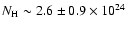 $N_{\rm H} \sim2.6\pm0.9\times10^{24}$