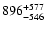 $\rm 896_{-546 }^{+577 }$