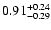 $\rm0.91_{-0.29}^{+0.24}$