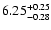 $\rm 6.25_{-0.28}^{+0.25}$