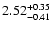 $\rm 2.52_{-0.41}^{+0.35}$