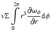 $\displaystyle \nu \Sigma \int\limits^{2\pi}_0 r^3 \frac{\partial \omega_{\phi}}{\partial r} {\rm d}\phi$