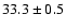 $33.3\pm0.5$
