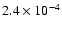 $2.4\times 10^{-4}$