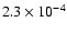 $2.3\times 10^{-4}$