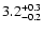 $\rm 3.2_{-0.2}^{+0.3}$