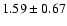 $1.59\pm0.67$