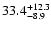 $\rm 33.4_{-8.9}^{+12.3}$