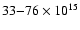 $33{-}76\times 10^{15}$