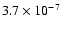 $3.7\times 10^{-7}$