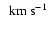 $~~{\rm km}~{\rm s}^{-1}$