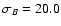 $\sigma_B = 20.0$