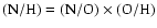 ${\rm (N/H)=(N/O)}\times{\rm (O/H)}$