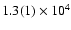$1.3(1)\times 10^4$