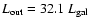 $L_{\rm out} = 32.1~L_{\rm gal}$