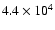 $4.4\times10^{4}$