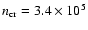 $n_{\rm cr}=3.4\times10^5$