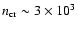 $n_{\rm cr}\sim3\times10^3$