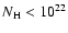 $N_{\rm H}<10^{22}$
