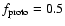 $f_{\rm proto} = 0.5$