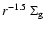 $r^{-1.5}~\Sigma_{\rm g}$