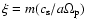 $\xi =
m(c_{\rm s}/a\Omega_{\rm p})$