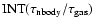 ${\rm INT}(\tau_{\rm nbody} / \tau_{\rm gas})$