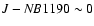 ${\it J-NB}1190 \sim 0$
