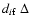 $d_{i\rm f}~\Delta$