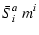 $\displaystyle \bar{S}^a_i~m^i$