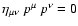 $\eta_{\mu\nu}~p^\mu~p^\nu=0$