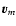 $\vec{v}_m$